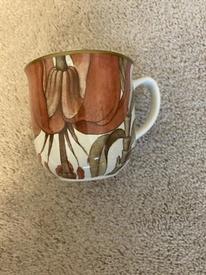 Williams Sonoma Exclusive 2013 Jardin Des Fleurs Mug Lily Butterfly Orange Mug - Image 1 of 4