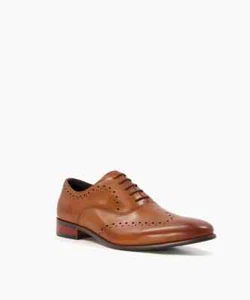 Dune London Mens Brown Leather Low Oxford Shoes Size EU 43 UK 9