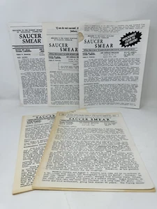 Lot of 5 Saucer Smear Ufo Magazines Newsletters 1989-1991 Incomplete History - Foto 1 di 19