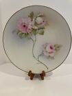 Beautiful Antique 1920'S Austria Hub Hand Painted Roses Plate - 9 1/2