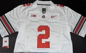 Caleb Downs White Ohio State OSU Jersey Buckeyes Stitched 2 FUSE Stitched - Picture 1 of 5
