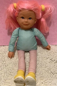 Rare 15" Corolle pink Hair Freckled Vinyl Soft Plush Rag Doll Toy 2020 France - Foto 1 di 12