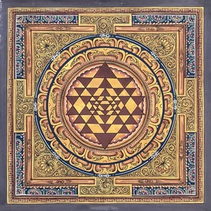 Shree Yantra Mandala, Shri Yantra Thangka Gemälde - Bild 1 von 5