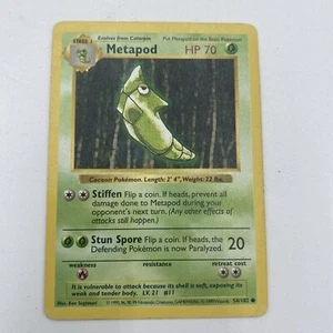 Metapod 54/102 1° Edizione Pokemon Set Base Senza Ombre - Foto 1 di 4