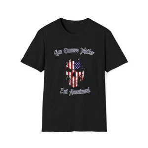 2nd Amendment, American Flag Skull Tshirt - Bild 1 von 4