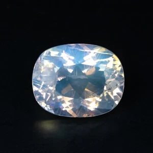 Bemerkenswert! 3,08 ct blauer Mondstein Kissenschliff natürlich gelblich blau auffälliger Edelstein - Bild 1 von 6