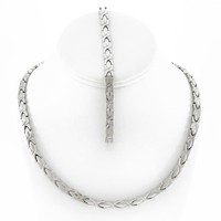 Hugs And Kisses Bracelet In Fine Bracelets Without Stones Hugs And Kisses Stainless Steel Stampato Necklace And Bracelet Set Two Stainless Steel Multi-Tone Gold Plated Fashion Bracelets - Foto 3