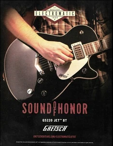 Gretsch Electromatic Series G5220 Jet BT-Black Single-Cut guitar 2018 ad print - Imagen 1 de 3
