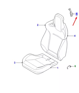 JAGUAR F-TYPE X152 Front Left Seatbelt Guide T2R10826SBB NEW GENUINE - Picture 1 of 2