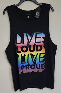 Camiseta sin mangas Hollister Orgullo negra para hombre talla grande nueva con etiquetas - Imagen 1 de 6