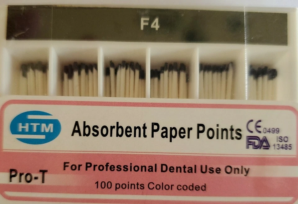 Absorbent Paper Points F4 Color Coded Dental Endo HTM