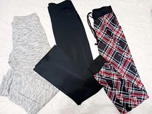 3 pairs of XS Joggers girls/Juniors (1gray,1 black, 1 plaid) - Picture 1 of 1