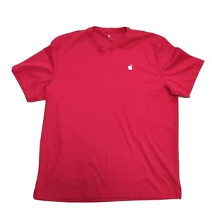 Apple Embroidered Logo Store Employee Mac Staff Uniform Red T-Shirt Size XL - Picture 1 of 8