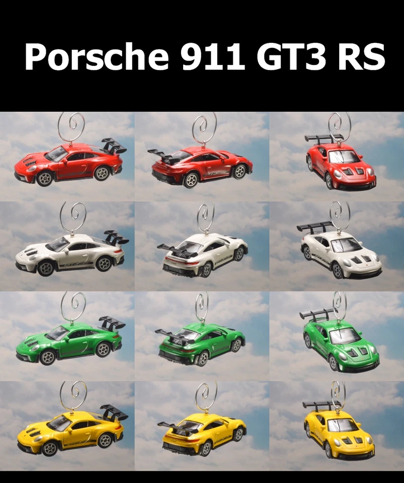 Porsche 911 GT3 RS Turbo Coche Deportivo Árbol de Navidad Adorno S Foto 1 de 1