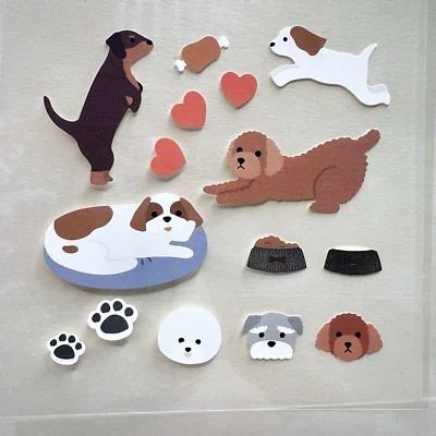 Suatelier Dog Stickers 4 Sheets Collage Junk Journal Scrapbooking Cardmaking - Image 1 of 3