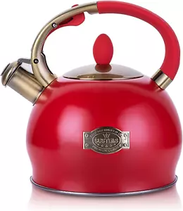 Stove Top Whistling Tea Kettle - Grade Stainless Steel Teakettle Teapot - Picture 1 of 12