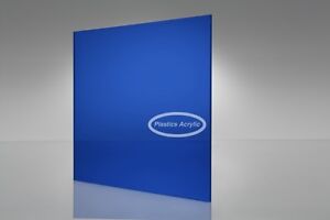 Blue-Dark Transparent Acrylic Plexiglass sheet 1/16" x 12" x 12" #2424
