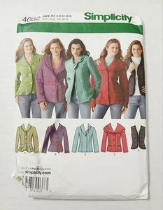 4032 Simplicity Sewing Pattern Misses Jacket And Vest. Size 8, 10, 12, 14, 16 - Picture 1 of 3