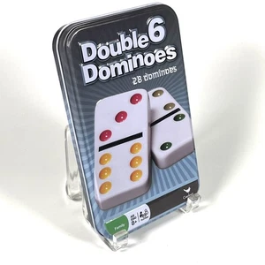 Cardinal Industries Inc Double 6 Dominoes In Tin Assorted Colors (9510C-6) - Picture 1 of 5