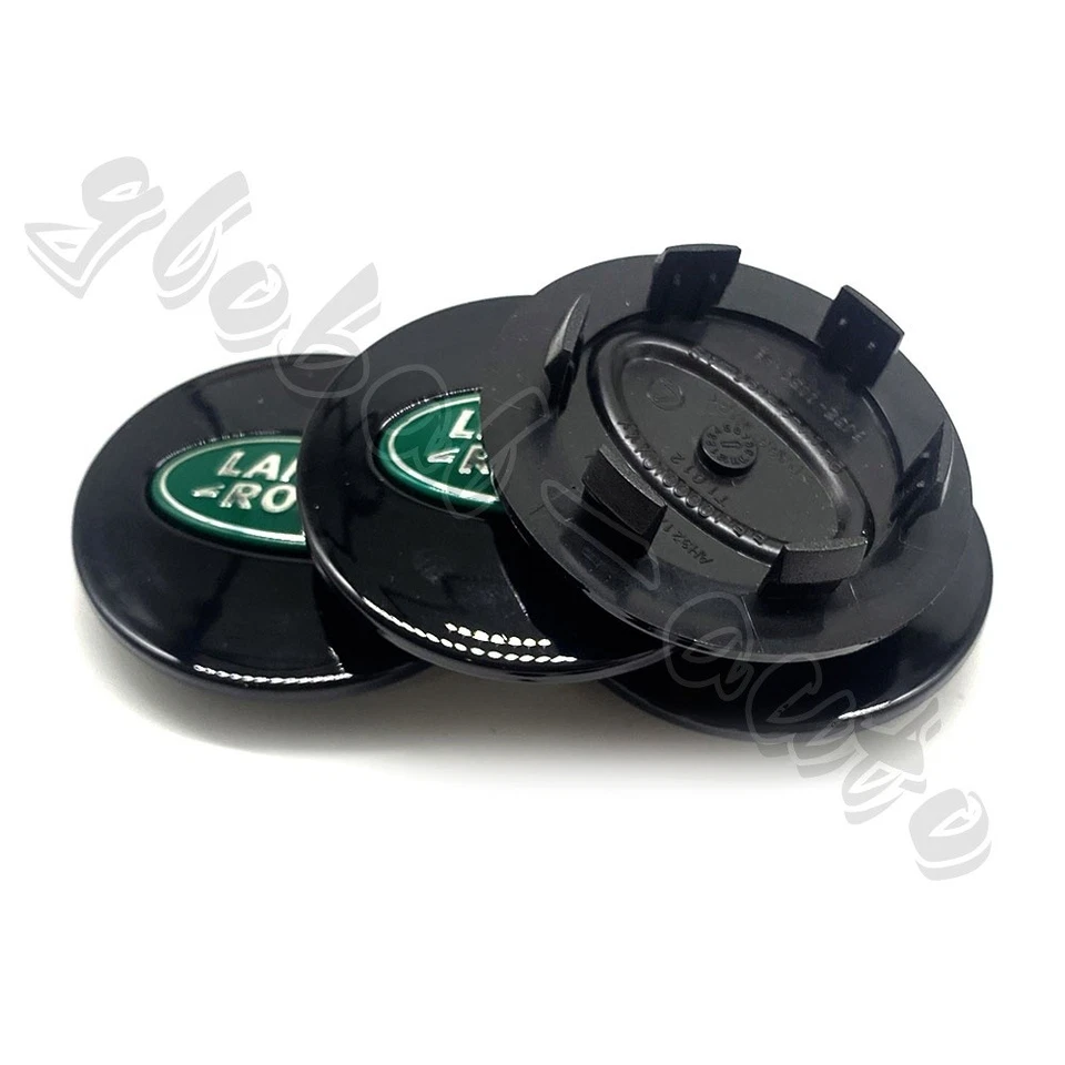 Black Green Wheel Center Caps For LR Sport Velar Evoque 62mm 2.44" x4 Hubcaps Foto 1 de 3