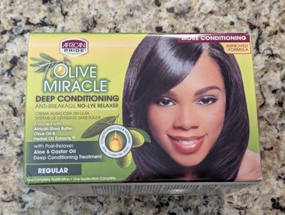 African Pride Olive Miracle Conditioning Anti-Breakage No Lye Relaxer Regular - Image 1 of 4