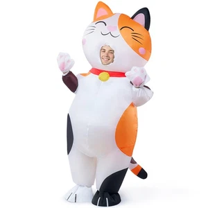 Costume Gonfiabile per Adulti, Body Completo Calico Blow-up Costumi, Gatto Divertente Deluxe... - Foto 1 di 8