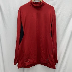 Nike Shirt Men XXL Fitted Pro Combat Mock Neck Dri Fit Compression Pullover L22 - Picture 1 of 11