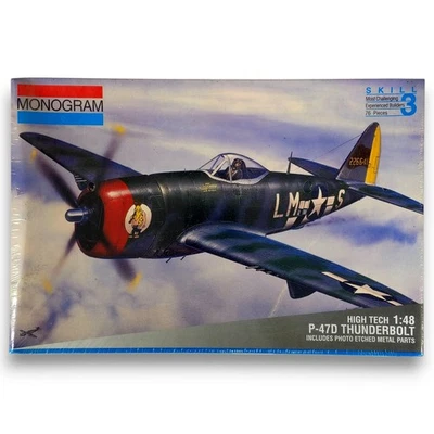 1993 Monogram P-47D Thunderbolt HIGH TECH 1:48 Scale Kit #5487 ☆New Sealed☆ - Image 1 of 4