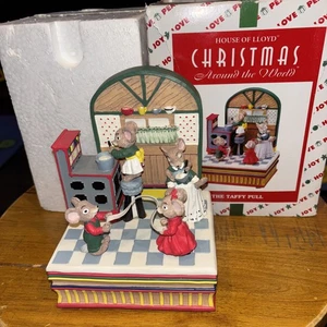 1997 House Of Lloyd Natale Giro del Mondo The Taffy Pull Musical Box - Foto 1 di 5