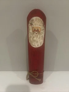 "Figura de Papá Noel de madera pintada a mano arte popular decoración de Navidad 10,5""" - Imagen 1 de 12