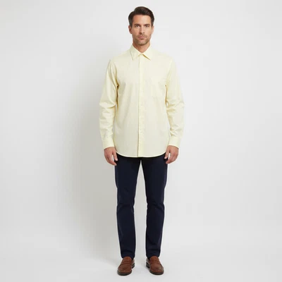 Рубашка мужская ARROW размер 15,5 32/33 светло-желтая в полоску нагрудный карман классическая - Изображение 1 из 4