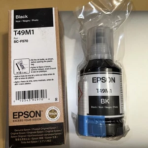 EPSON T49M1 EXPIRED BLACK Sublimation ink For SC-F570 ~ F170 ~ 140ml - Photo 1/2