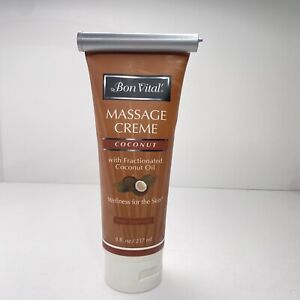 Bon Vital' Massage Creme Fractured Coconut Oil Professional Massage Therapy 8 oz