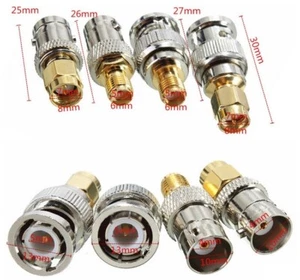 BNC auf SMA, BNC, Stecker Buchse Konverter Koppler Adapter Radio Koaxial Stecker CCTV - Bild 1 von 17