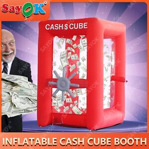 NEW Inflatable Cash Cube Machine Business Advertising Promotion Red USA 1.8M