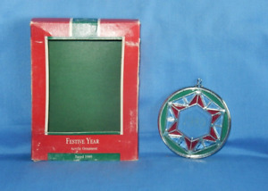 Znak rozpoznawczy 1989 Rok świąteczny Akrylowa ozdoba świąteczna w pudełku