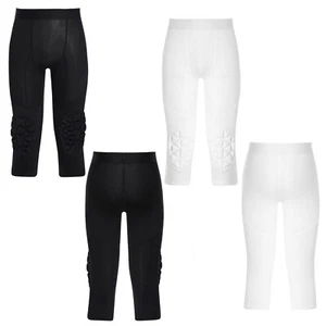 Kids Boys Pants Cycling Shorts Cropped Bottoms Activewear Tights Sports Workout - Picture 1 of 25