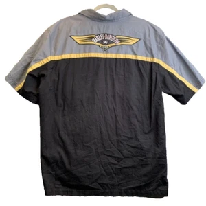 Harley Davidson Mechanic Shop Hemd Herren XL HOG SS schwarz/gelb bestickt - Bild 1 von 15