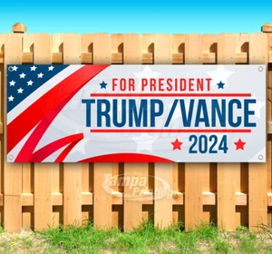 TRUMP VANCE 2024 MAGA FJB Banner Flag Sign Vinyl SB00068 - Picture 1 of 8