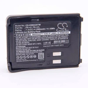 Batería para Kenwood TH-F6E TH-F6A TH-F6 TH-FTE TH-F7E TH-F7A TH-F7 1500mAh 7,4V - Zdjęcie 1 z 2