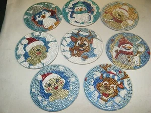 Set 8 sottobicchieri animali da neve con supporto - Foto 1 di 2