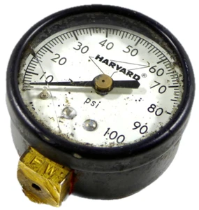 Vintage Harvard Gauge Broken Beyond Repair Prop Display Example GORK 0-100 PSI - Picture 1 of 7