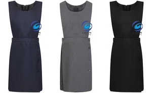 Kinder Mädchen Schuluniform Latz Pinny Trägerkleid Plissee Seiten - Bild 1 von 4