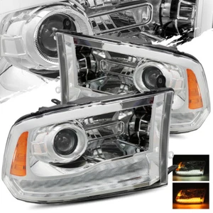 Kit de actualización de faros proyectores cromados para Dodge Ram 09-18 conjunto izquierdo/derecho - Imagen 1 de 8
