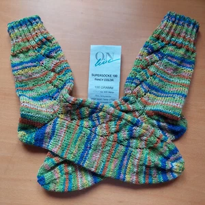 Socken Mädchensocken Damensocken Jungensocken Gr. 39 - handgestrickt - Bild 1 von 3