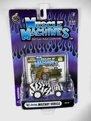 MUSCLE MACHINES 1:64 DIE-CAST - 1942 JEEP MILITARY VEHICLE - Image 1 of 2