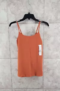 Burnt Orange Spaghetti Strap Camisole Tank Top Undershirt Time & Tru Size S 4/ 6 - Picture 1 of 6