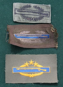 3 ORIGINAL DIFFERENT ERA US ARMY COMBAT INFANTRY PATCHES  3 & 4 INCHES WIDE - Picture 1 of 2