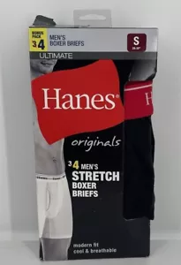 Hanes Originals Boxershorts Herren Small 28”-30” Ultimate Stretch Modern Fit 4er Pack - Bild 1 von 3