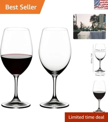 Copo de vinho tinto Ouverture conjunto de 2 - Design elegante em forma de U, cofre para máquina de lavar louça - Imagem 1 de 4